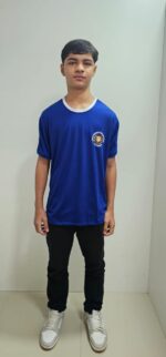 Camisa manga curta do uniforme da Escola Oswaldo Cruz em São João Nepomuceno