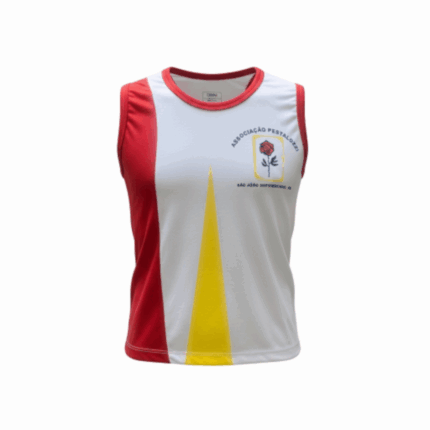 Regata escolar da Escola Girassol, confeccionada pela D&M Uniformes